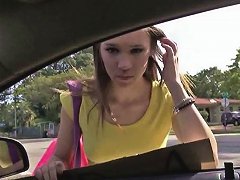 Free Porn Hitchhiker Teen London Smith Enjoys Her First Public Sex